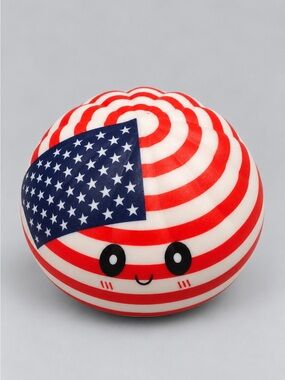 American Flag Foam Dumpling Squishy with Case